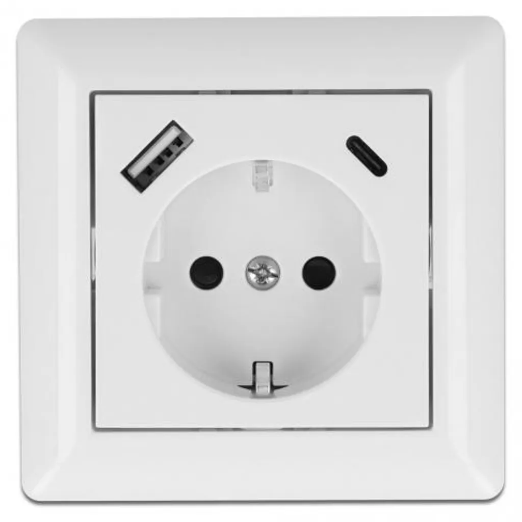 Delock Prise Encastrable avec 2 Ports de Charge USB Type A et C