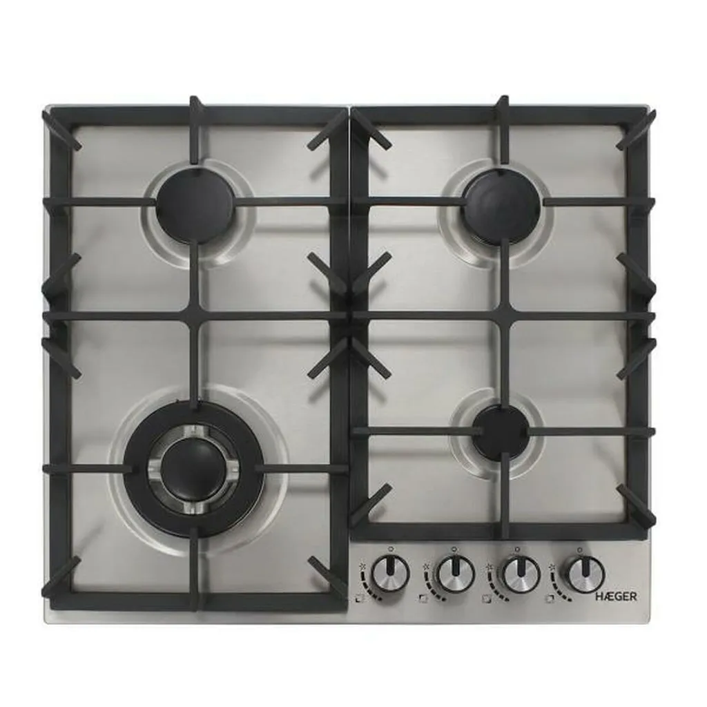 Table de cuisson gaz 60cm inox Haeger : fini les plaques difficiles à laver