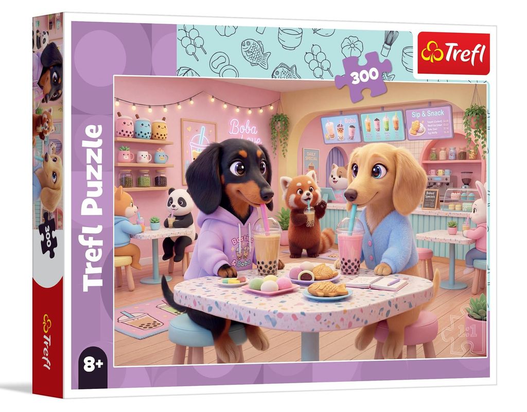 Puzzle da 300 pezzi – Un bassotto al caffè Immagine del prodotto 