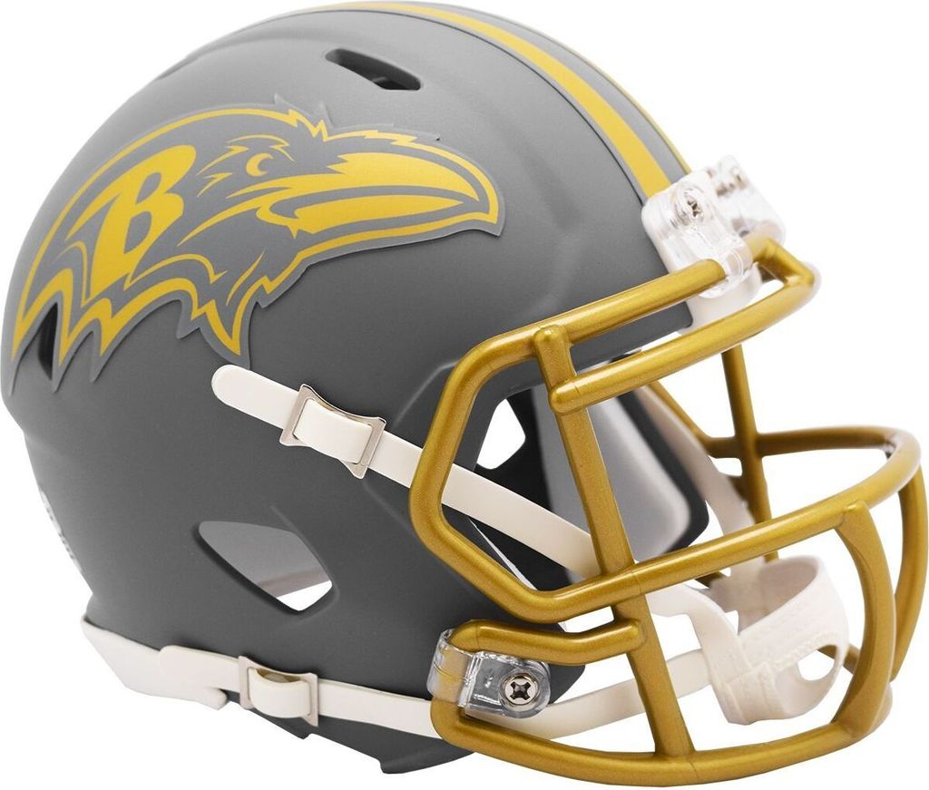 Riddell Speed Mini Football Helm - SLATE Baltimore Ravens