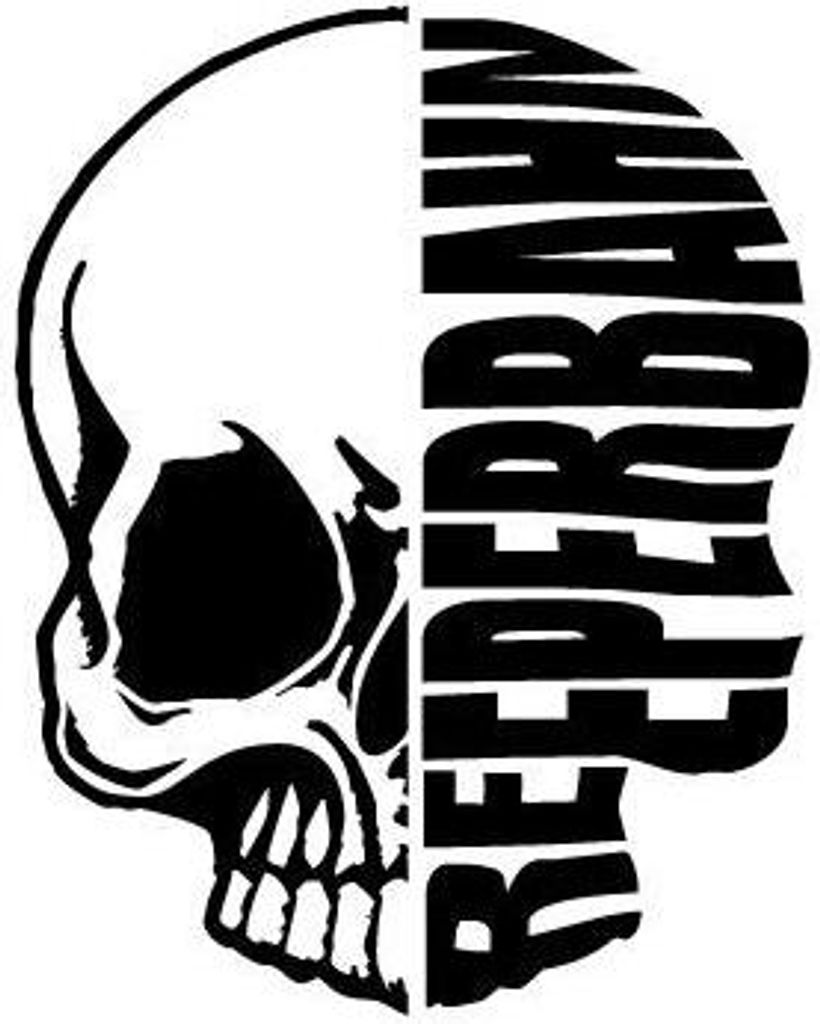 Aufkleber Applikation - Totenkopf - Reeperbahn - AP1703 - versch. Größen Color - schwarz Größe - 25cm