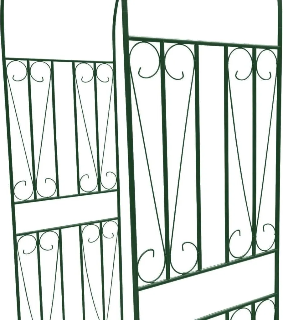 Arche à rosiers décorative en acier vert foncé résistante aux intempéries - 11