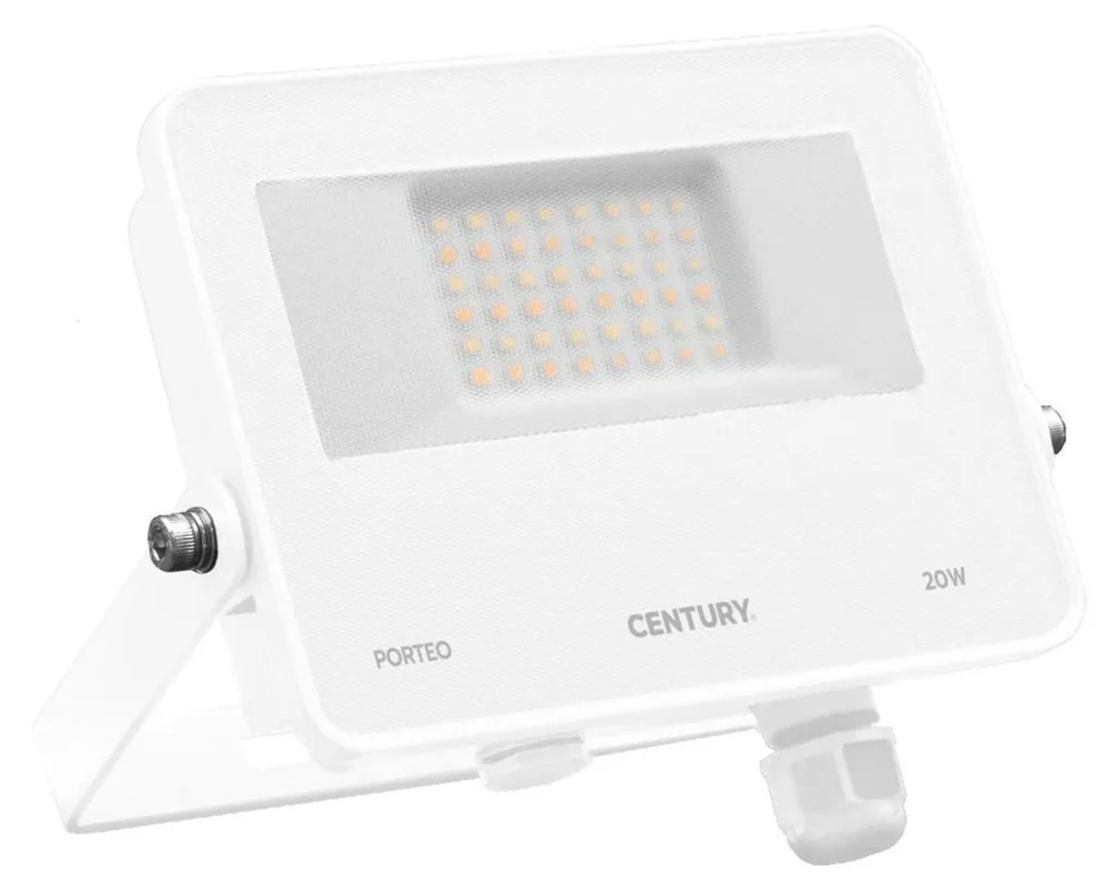 Spot LED CENTURY PORTEO blanc 20W 3000K-6500K IP65 haute performance