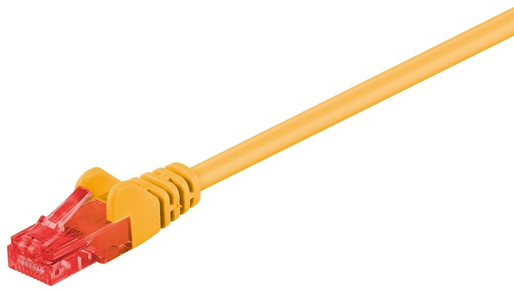 Goobay CAT 6 Patchkabel, U/UTP, Gelb, 1 m, CCA Produktbild 