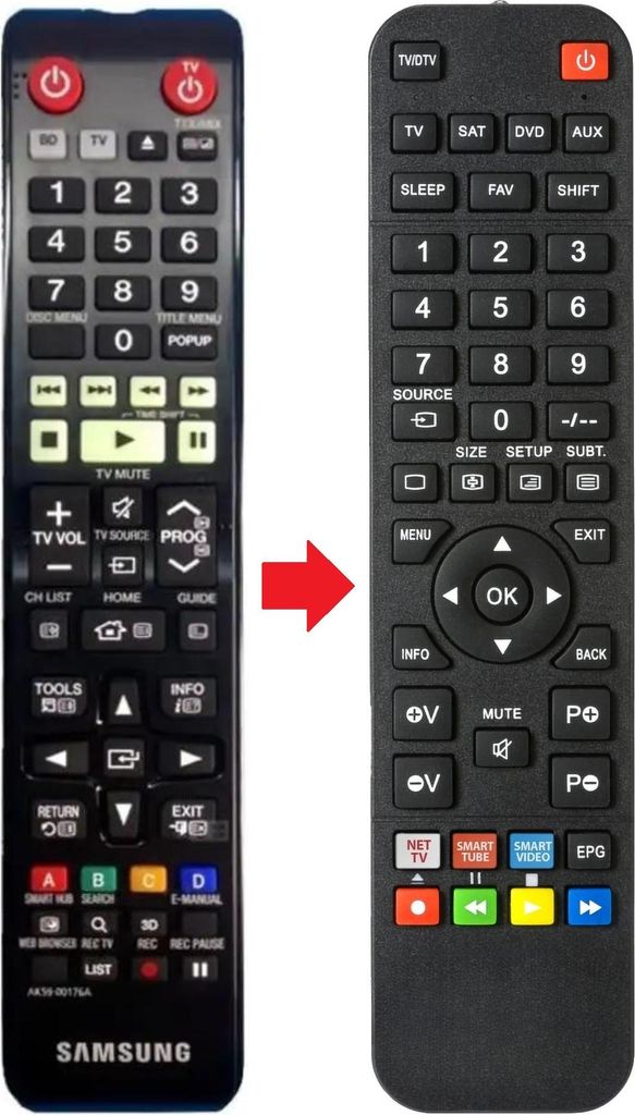 Fernbedienung geeignet für SAMSUNG BD-H8900 | BD-H8900M | BDH8500