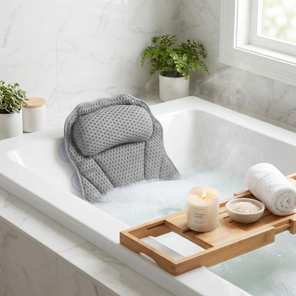 Ergonomisches Badewannenkissen: Luxus Nackenkissen mit 6 Produktbild 