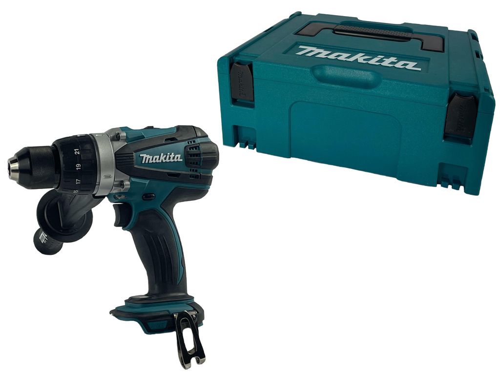 Makita DHP458ZJ, Schwarz, Blau Produktbild 