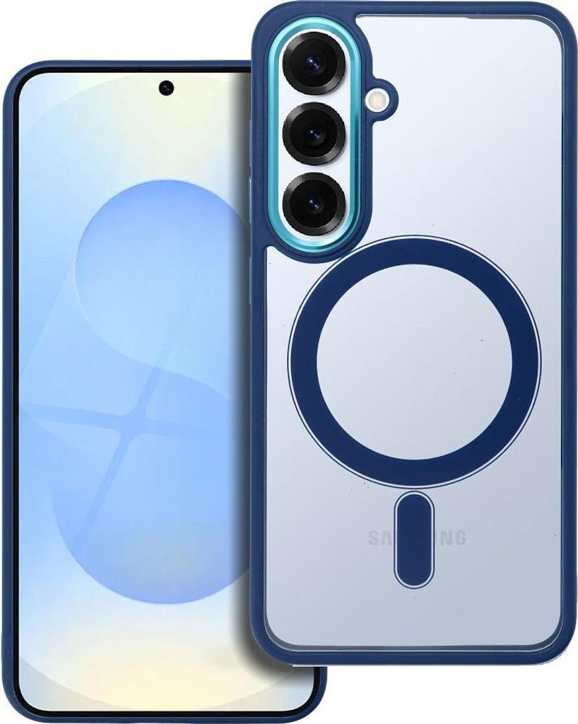 Case passend für Samsung S25 Color Edge Mag Cover kompatibel mit MagSafe blue