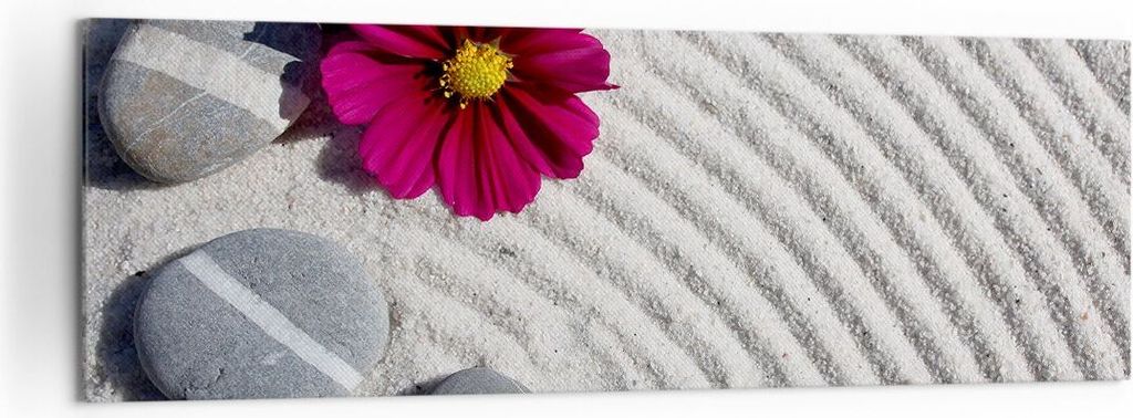 Bild auf Leinwand - Leinwandbild - Zusammensetzung Steine Entspannung - 160x50cm - Wand Bild - Wanddeko - Leinwanddruck - Bilder - Kunstdruck - Lei...
