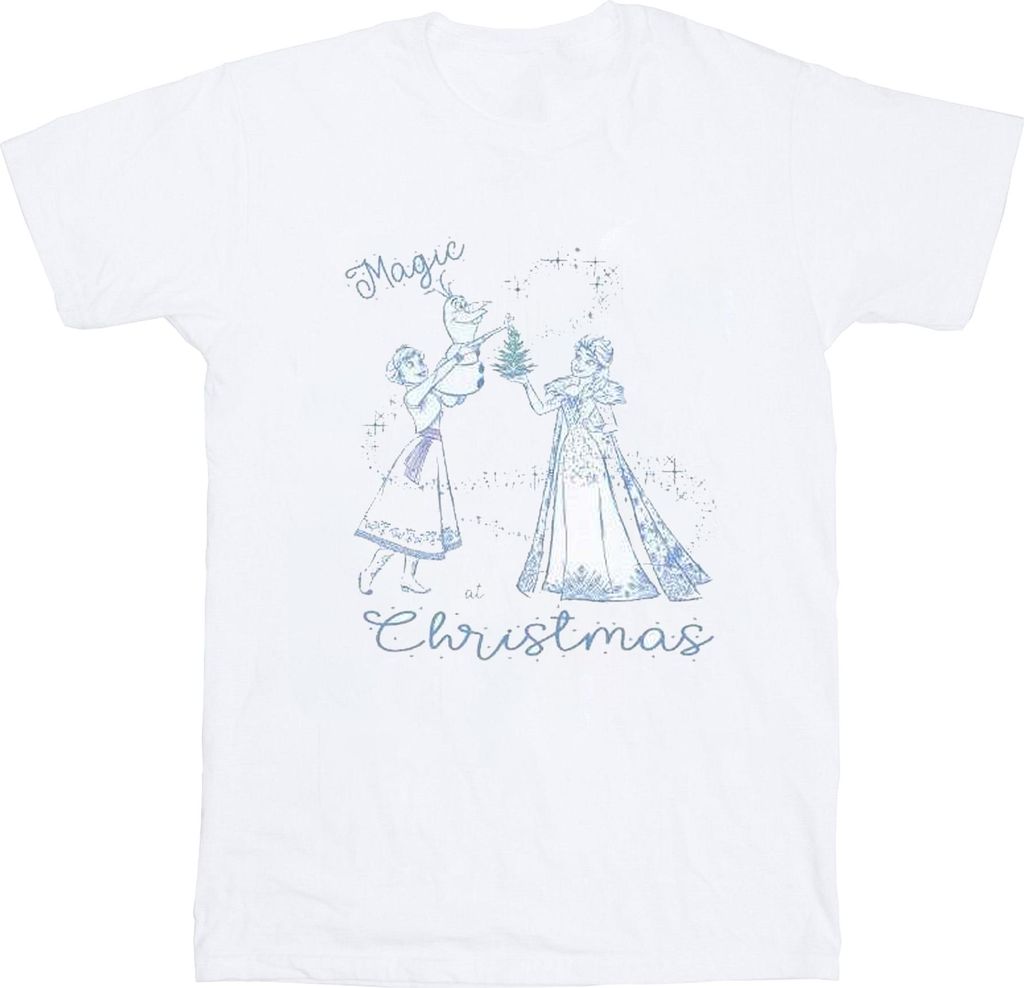 Disney - "Frozen Magic Christmas" T-Shirt für Damen BI24946 (L) (Weiß)