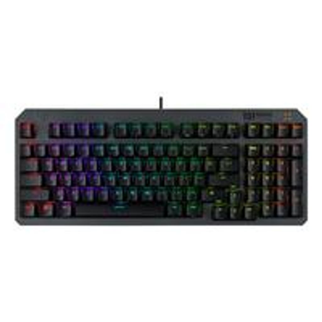 ASUS TUF Gaming K3 Gen II, Kabelgebunden, USB, Optomechanischer Schlüsselschalter, QWERTY, RGB-LED, Schwarz