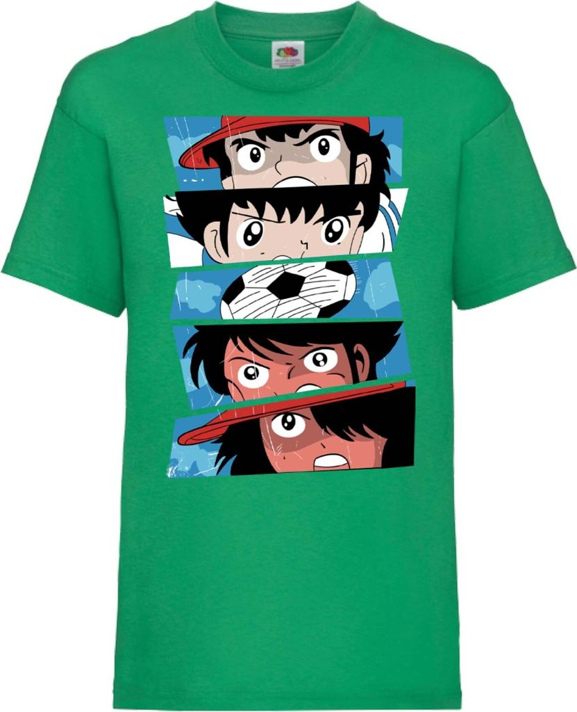 Kinder T-Shirt Captain Tsubasa 02 Goal, 5-6 Jahr - 116 / Grün