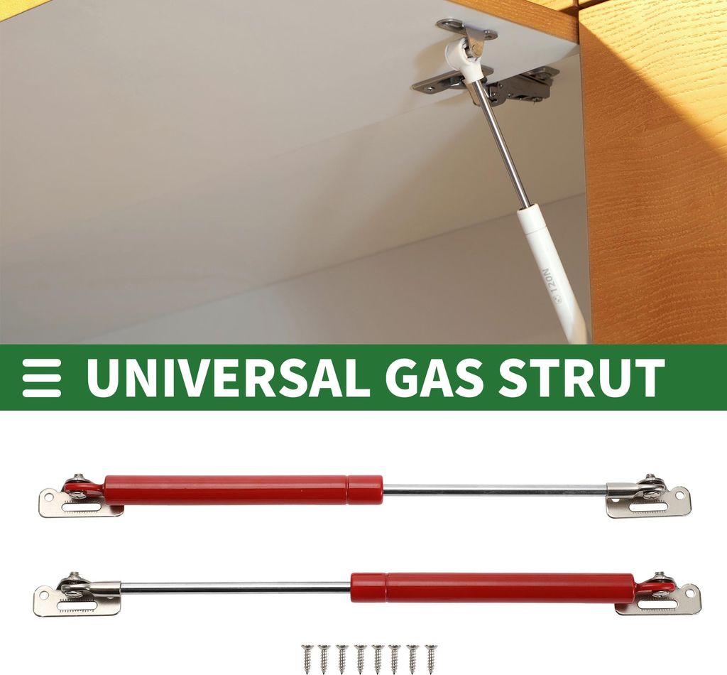 Universal Cabinet Cover Lift Supports Struts Gas Spring 12inch/285mm 4lb/20N/2kg Rot 2 Set