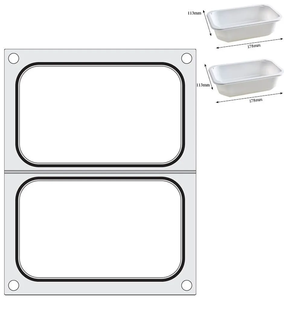 Matrice de Scellage pour 2 Barquettes 178x113 mm - Solution Traiteur - 3