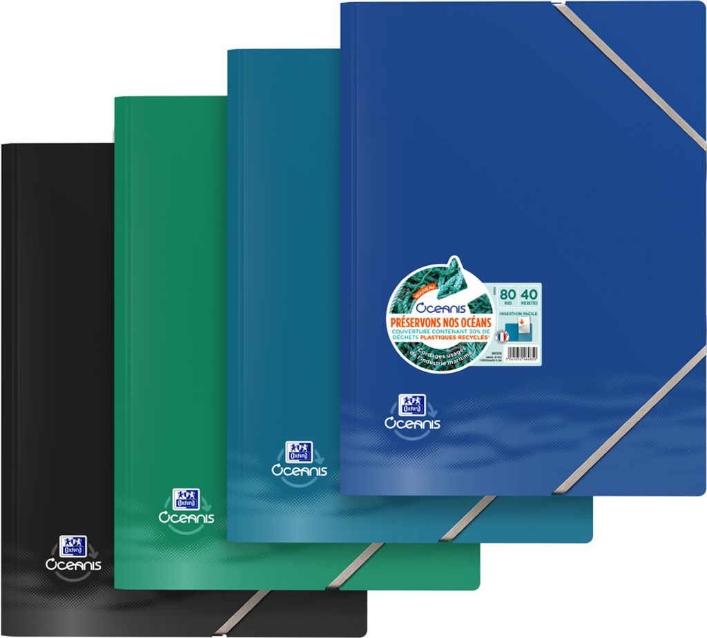 Oxford Sichtbuch "Oceanis" DIN A4 40 Hüllen recyceltes PP zufällige Farbe 1 Stk.