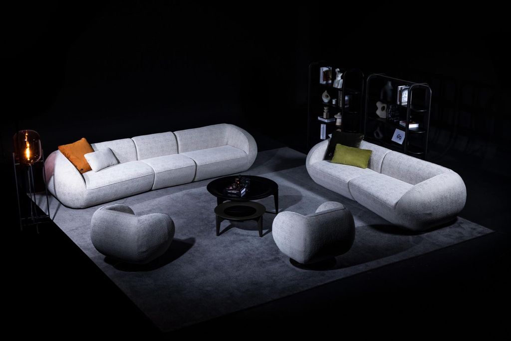 Großer Fünfsitzer Wohnzimmermöbel Textil Couchen Luxus Moderne Möbel