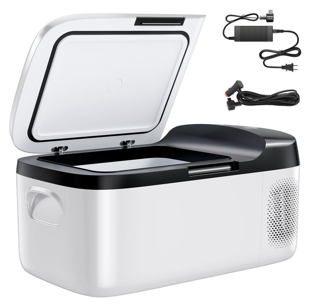 SucceBuy 15 L Kompressor-Kühlbox, 12/24V DC Elektrische Gefrierbox mit App-Steuerung, 100–240 V AC Autokühlschrank für Camping, Reisen, LKW un...