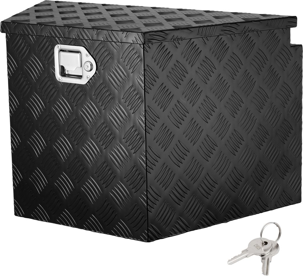 VEVOR Anhänger-Zungenbox Anhängerbox Werkzeugkasten 737 x 410 x 460 mm, Aluminiumlegierung Anhängerbox-Aufbewahrung mit Schloss & Schlüsseln, A...
