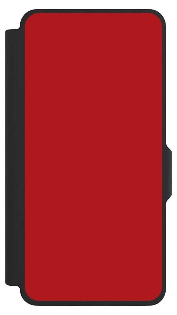 NIVOCASE Klapphülle für Samsung Galaxy S26+ Handyhülle aus Kunst Leder NIVOflip schwarz Farbe Rot einfarbig