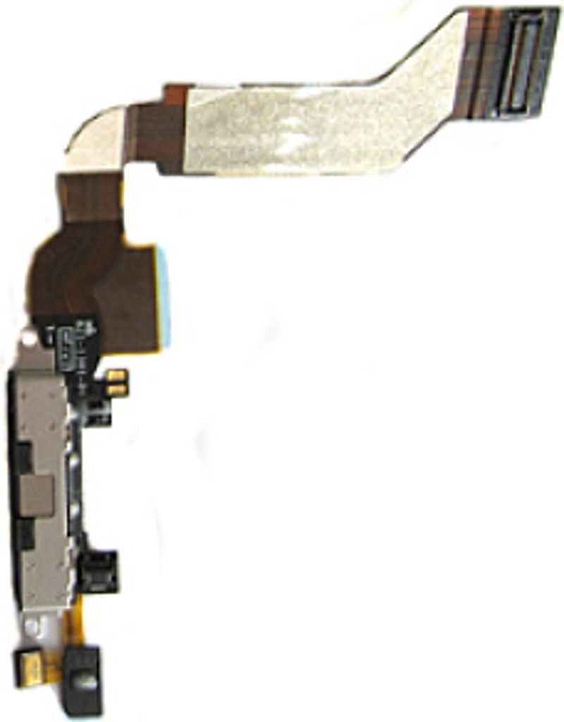 Lade und Dock Anschluss Flexkabel mit Mikrofon für iPhone 4S weiss