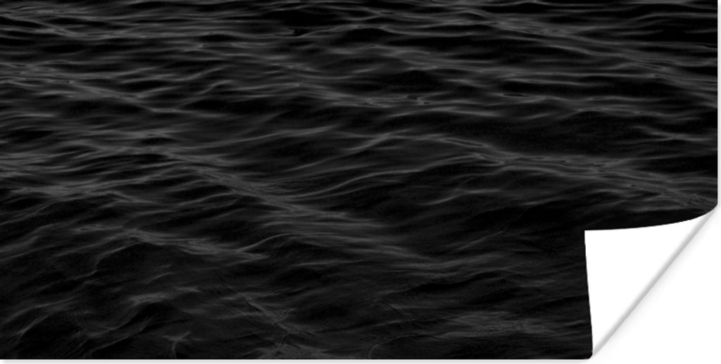 MuchoWow Poster Wellen - Wasser - Schwarz - Weiß 160x80 cm - Foto Poster