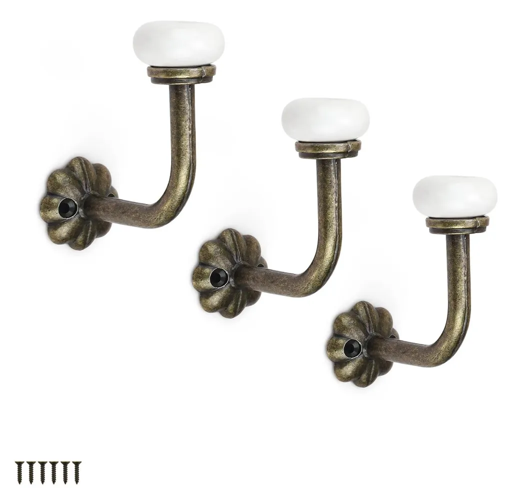 Rangez vos Manteaux avec Style grâce aux Patères Vintage Bronze et Céramique