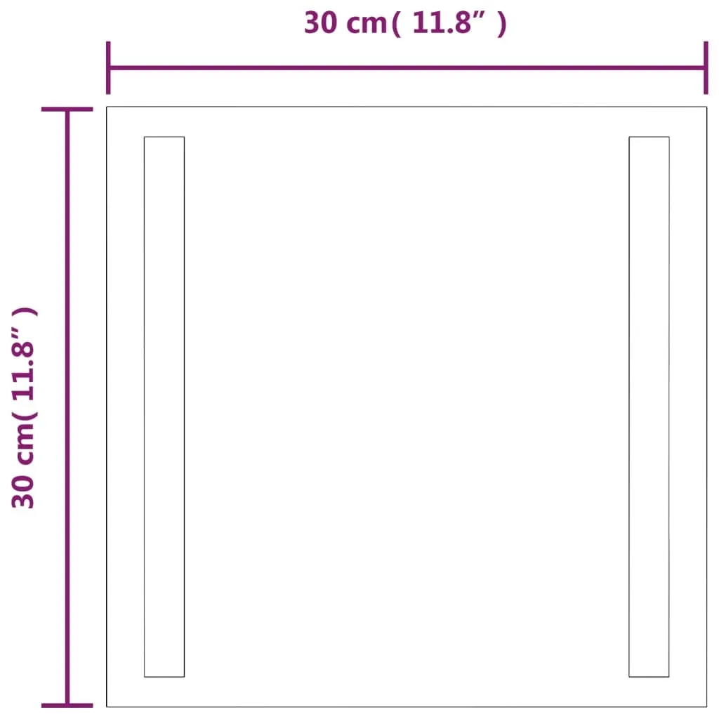 Specchio LED 30x30 Bagno: Luce Perfetta per Trucco e Piccoli Ritocchi - 4