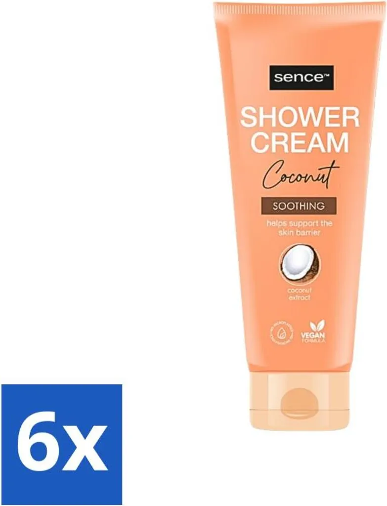 Stock 6 Pezzi Sence Crema Doccia Nutriente Cocco 200ml - Prezzo Outlet