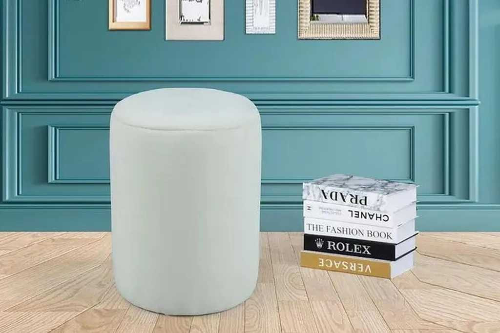 Tabouret minimaliste robuste blanc haute densité pour cuisine et salon