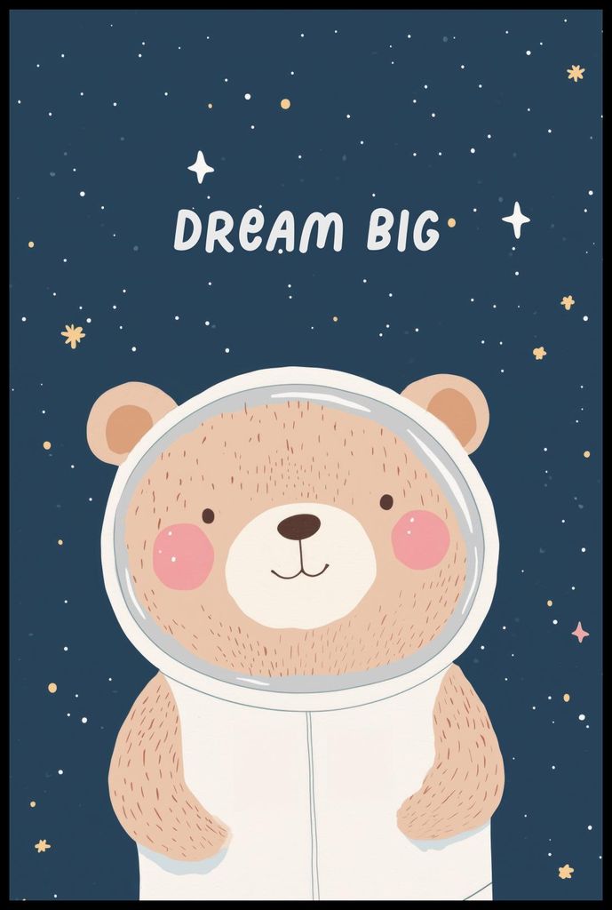 Plakat 61x91,5cm Muster für Kinder, Mädchen und Jungen - Astromiś