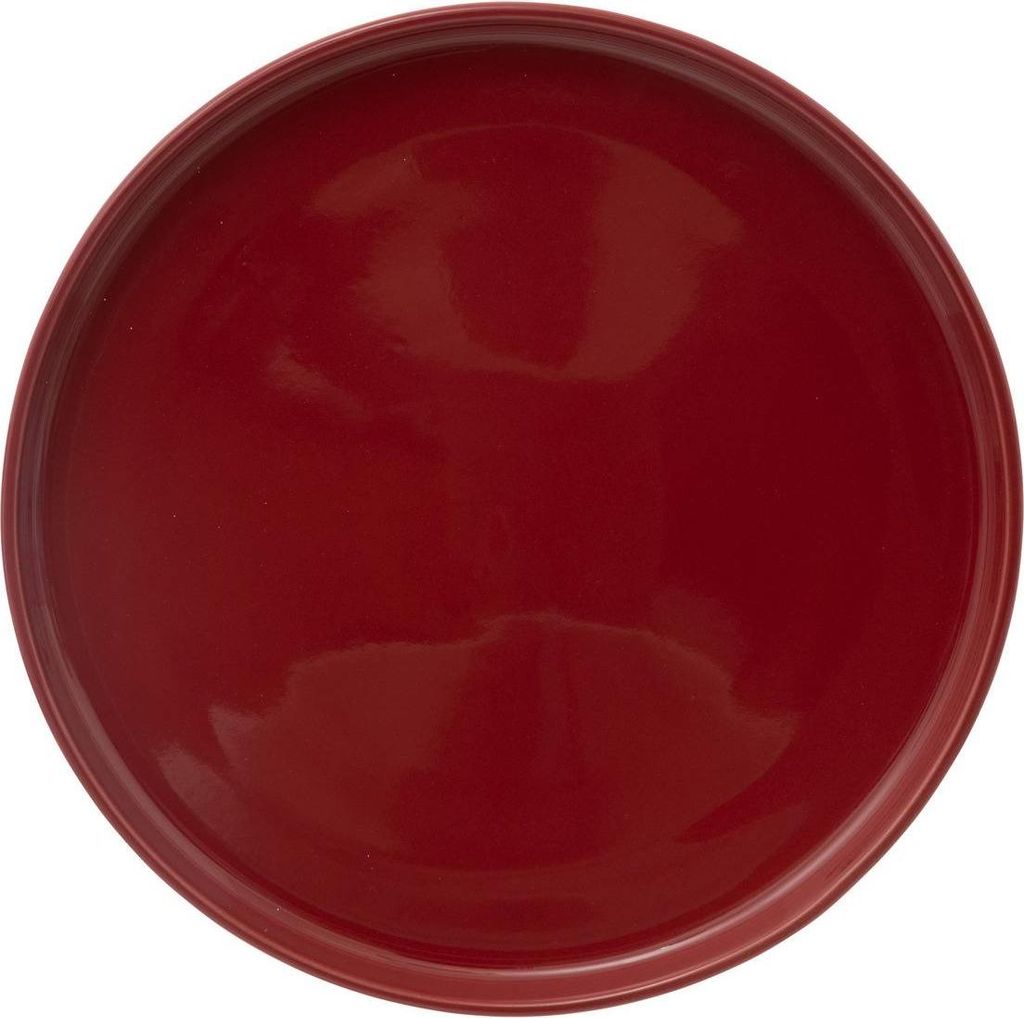 Set von 6 flachen tellern "marie" aus roter keramik d27cm - SG Secret de Gourmet