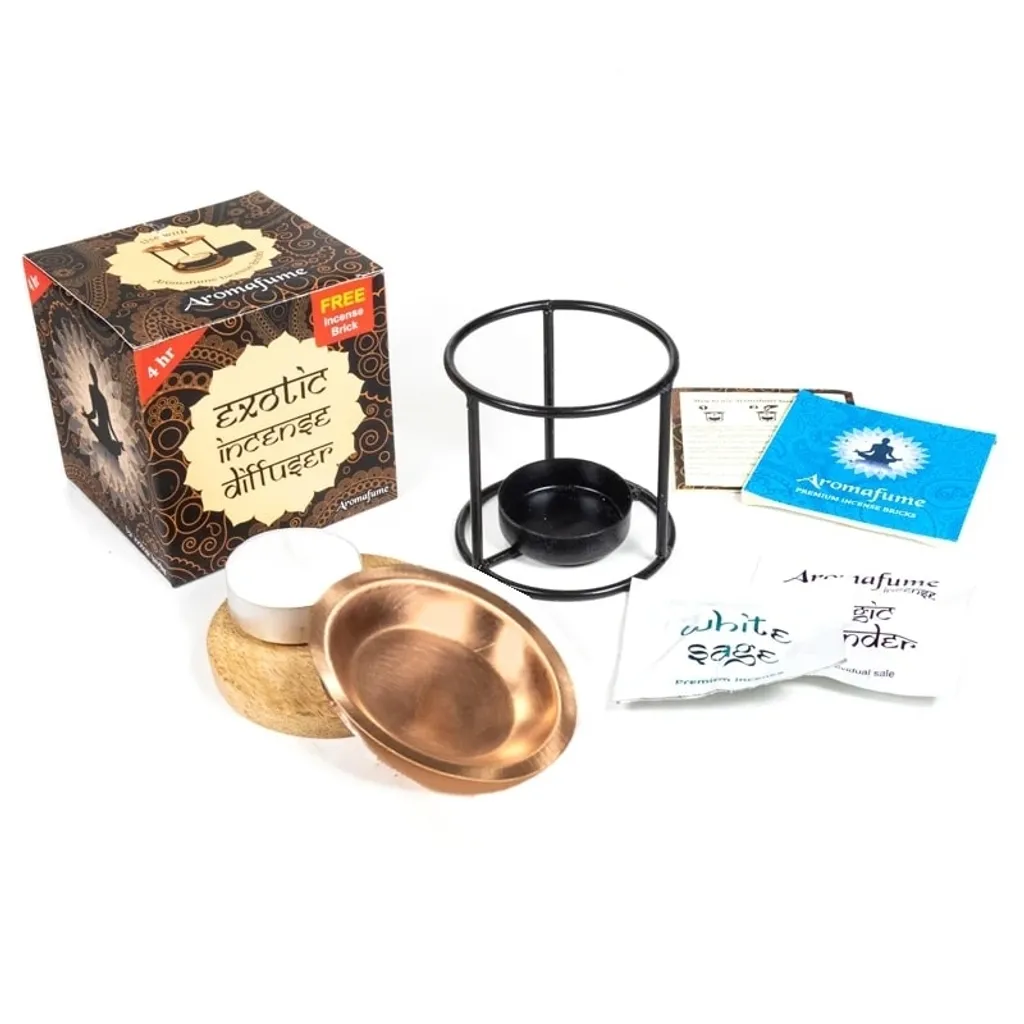 Brûleur d'encens exotique Aromafume - Set de 2 diffuseurs aromatiques