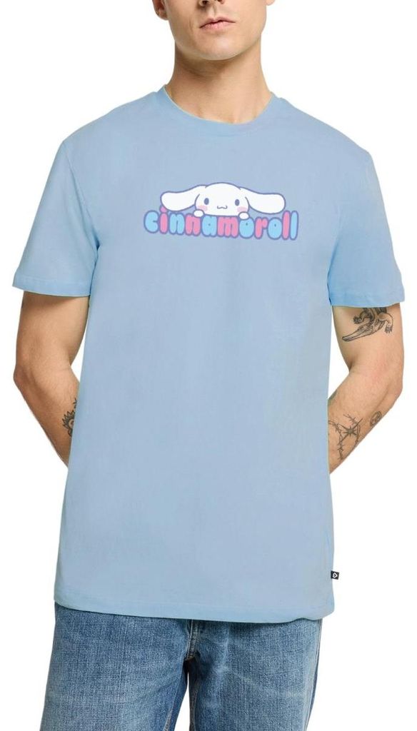 Spreadshirt Cinnamoroll Guckt Über Schriftzug Männer Premium T-Shirt, 5XL, Hellblau