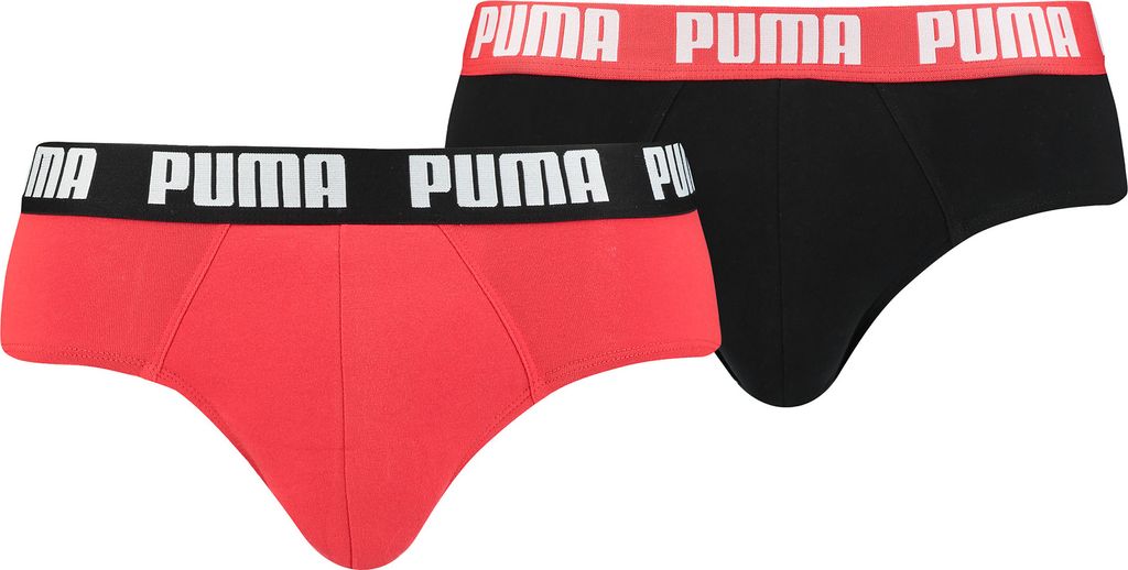 2er Pack PUMA Basic Brief Unterhose red / black S