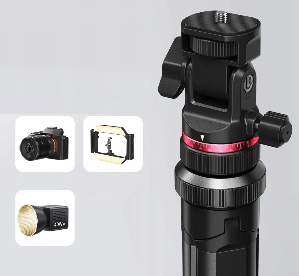 Support lumière pour vlogging et studio 2m - Pied ULANZI MT-80 1/4''