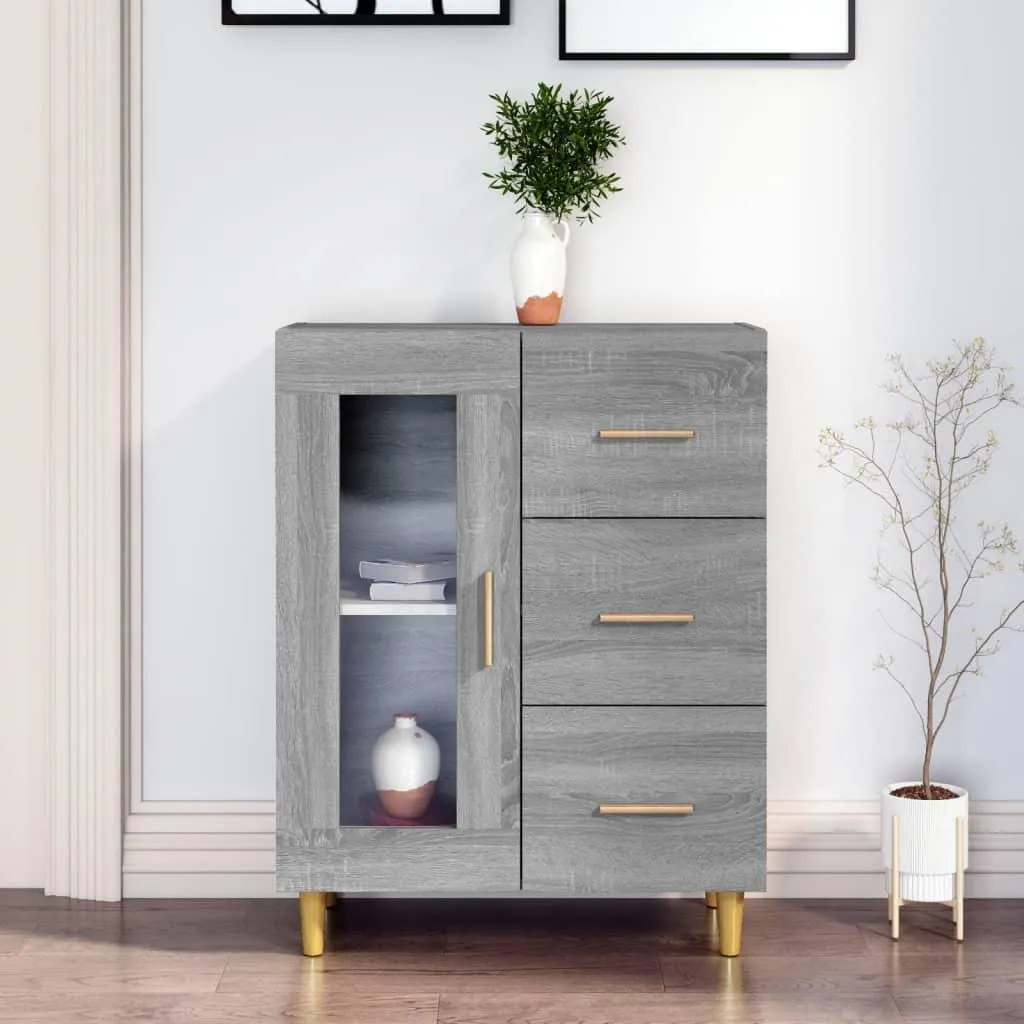 VidaXL Credenza Grigio Sonoma 69,5x34x90 cm | Mobiletto Salvaspazio Casa