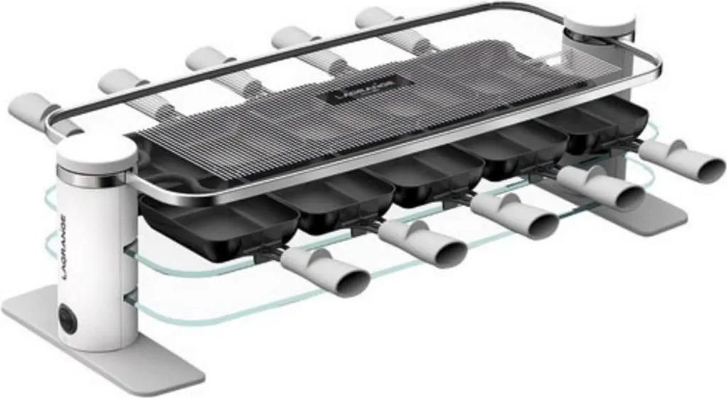 Lagrange Raclette Transparence 8 Pers - 3 Plateaux Verre Trempé Blanc