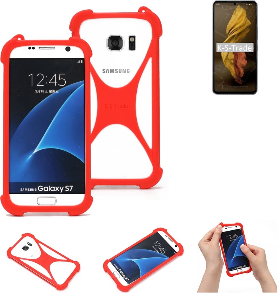 K-S-Trade Handy-Hülle kompatibel mit Sharp Aquos R7 Schutz-Hülle Bumper Silikon Schutz Hülle Cover Case Silikoncase Silikonbumper TPU Softcase