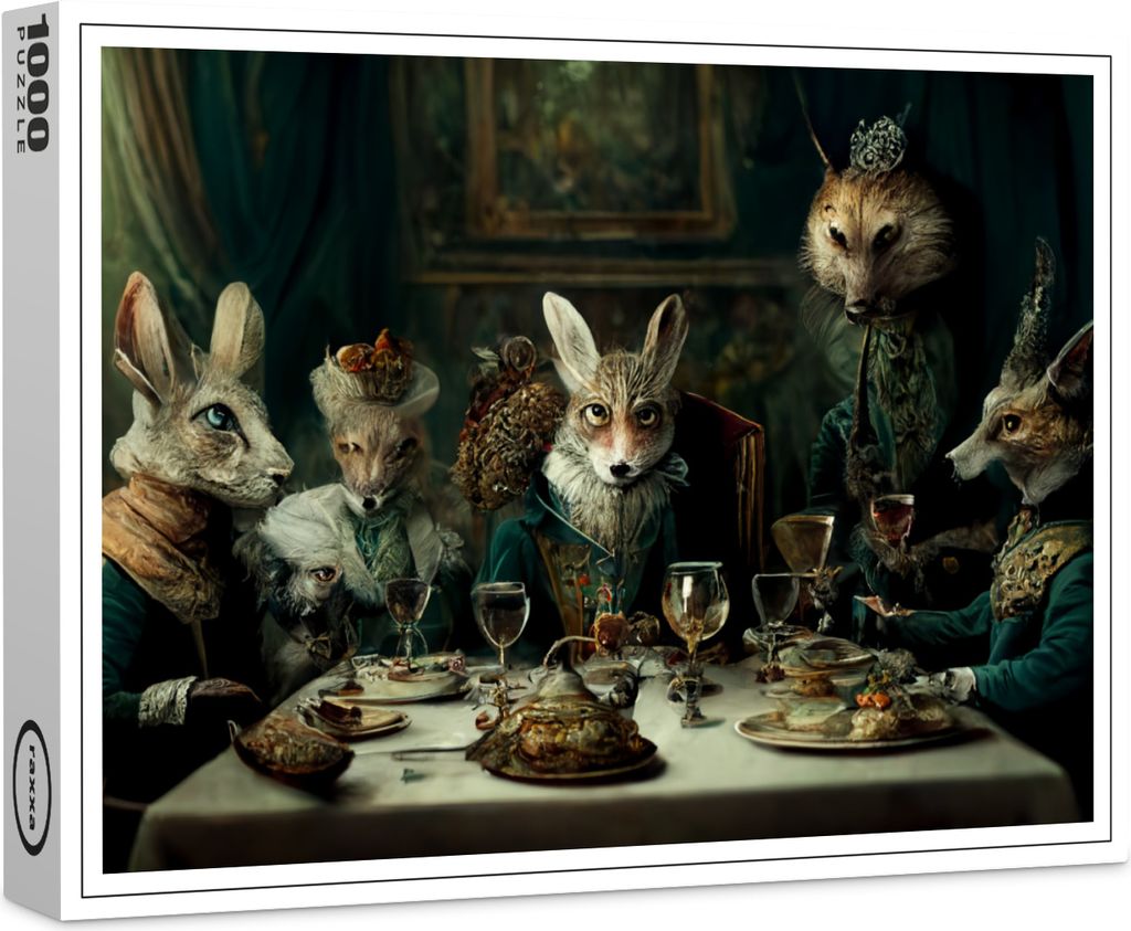 raxxa Premium-Puzzle "Dinner by Zoo Noblesse", 1000 Teile