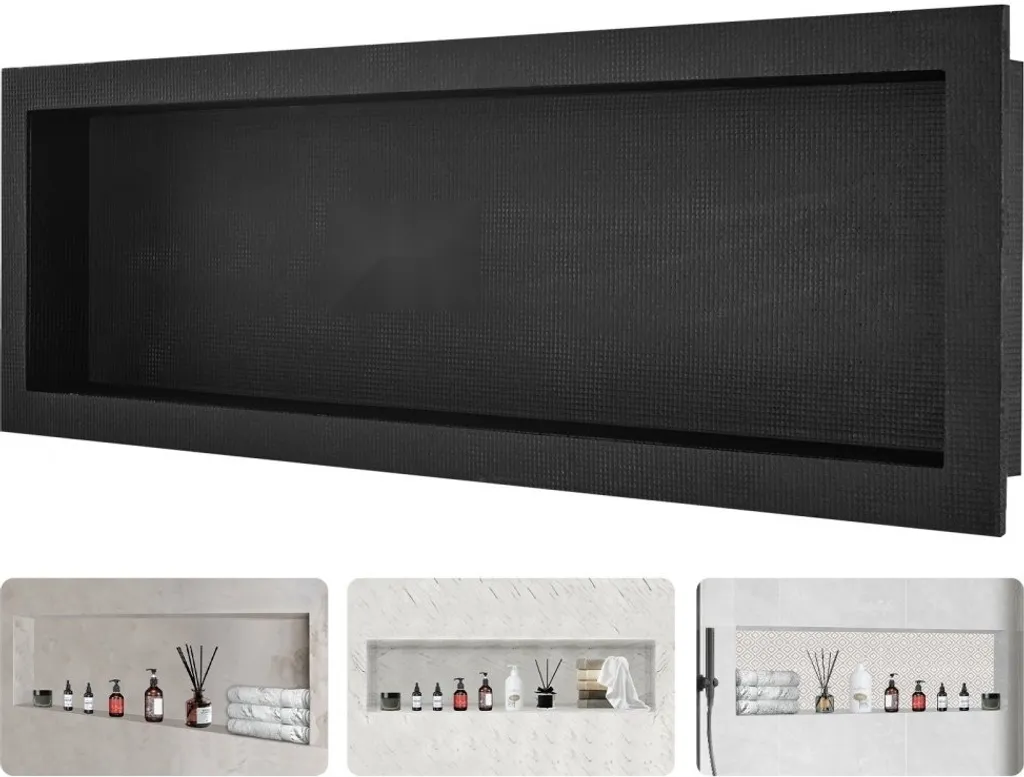 Niche de douche à carreler 10x40x127 cm étagère murale encastrée