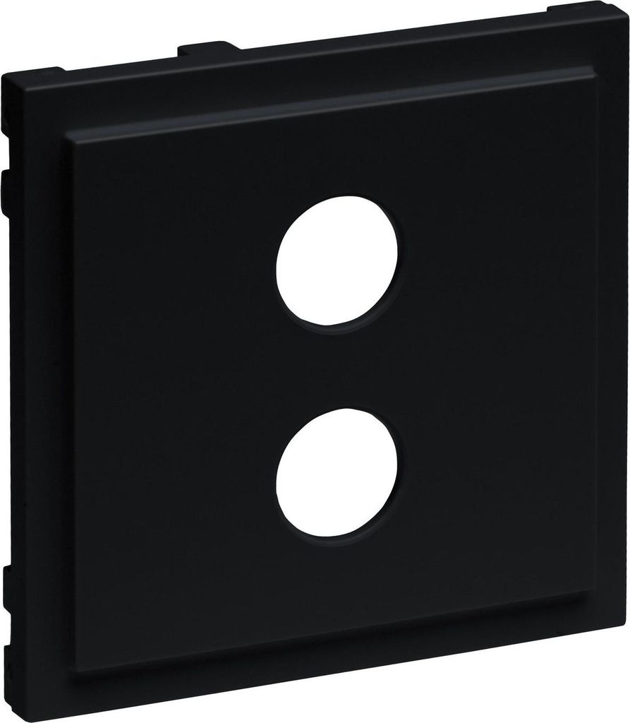 Legrand SEANO Abdeckung für Lautsprecher-Anschlussdose 1-fach, 4mm-Buchsen, Schwarz, 765378