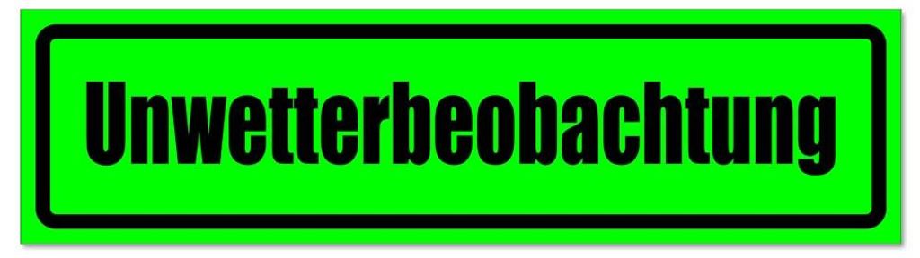 Kiwistar - Autoaufkleber - Grün - Schwarz - 30 x 8 cm - Unwetterbeobachtung invertiert - Hinweis Aufkleber Sticker für Auto, Kfz, Fahrrad, PKW, LKW