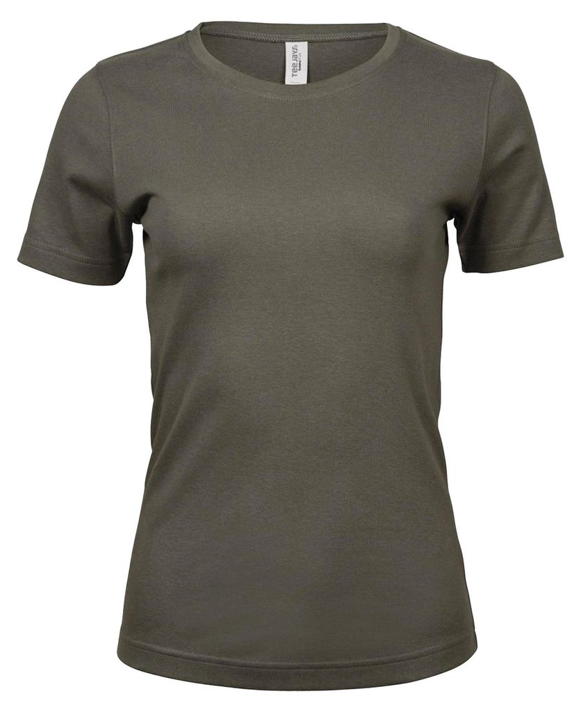 Tee Jays Damen Interlock T-Shirt, Rundhalsausschnitt, Kurzarm FK910 (M) (Tiefgrün)