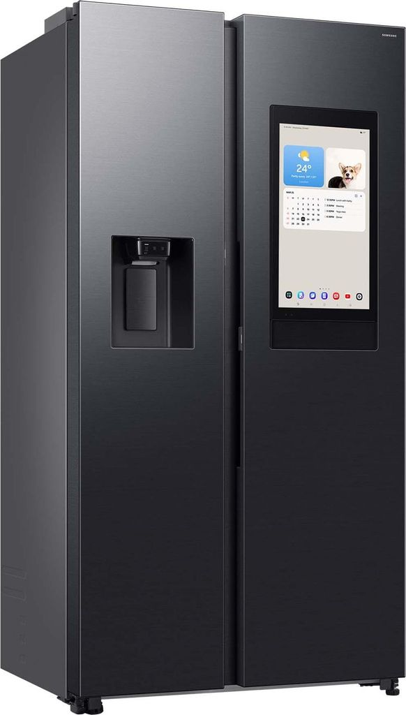 Samsung RS90F66BEFEF Side-by-Side Kühl-Gefrierkombination, AI Kühlschrank mit Gefrierfach, 178 cm, 614 l, Eis-/Wasserspender mit Wasseranschluss,...