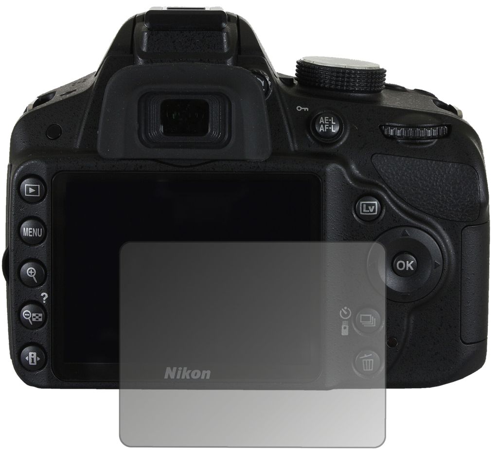 Blickschutzfolie für Nikon D3200 matt Schutzfolie Folie Display Schutz dipos