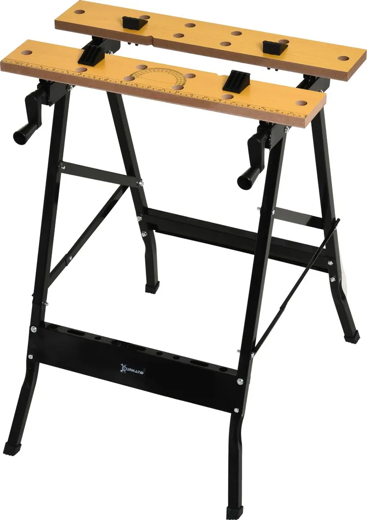 Établi pliant de serrage avec 4 serre-joints, charge 100kg, 60x63x79cm
