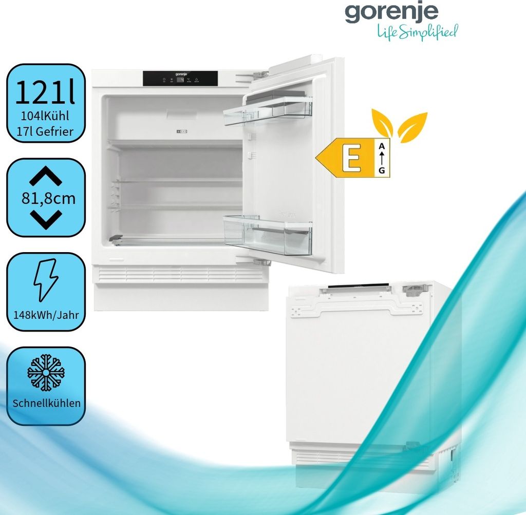 Gorenje - RBIU609EA1 - Unterbau-Kühlschrank mit Gefrierfach - Festtür-Technik