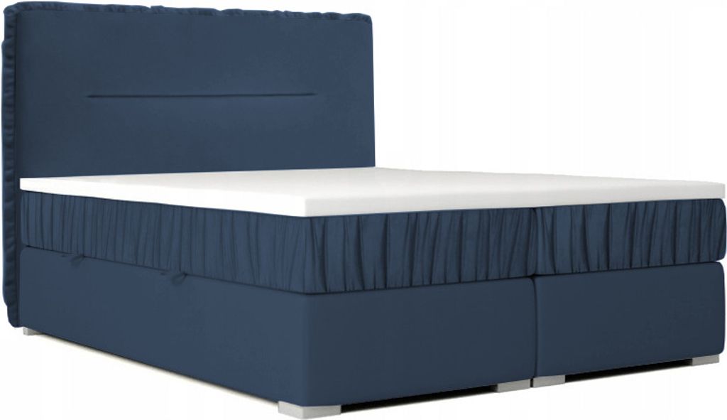 Boxspringbett FALBI für das Schlafzimmer, 140x200 (Dunkelblau - Kronos 09)
