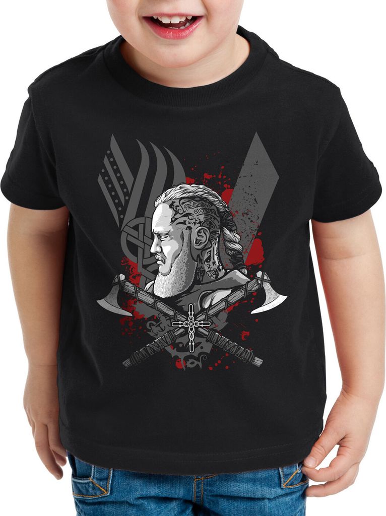 BaumwolleCloud Ragnar Lodbrok Kinder T-Shirt Wikinger Valhalla