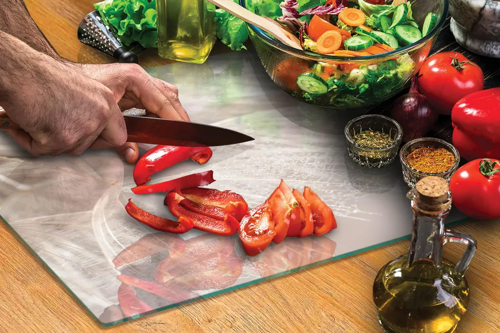 Tagliere in vetro 40x30 fiore - 4